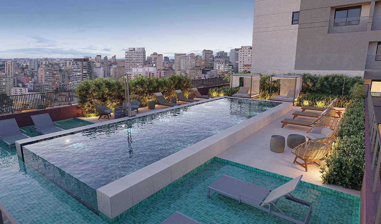 Perspectiva Ilustrada do Pool Lounge