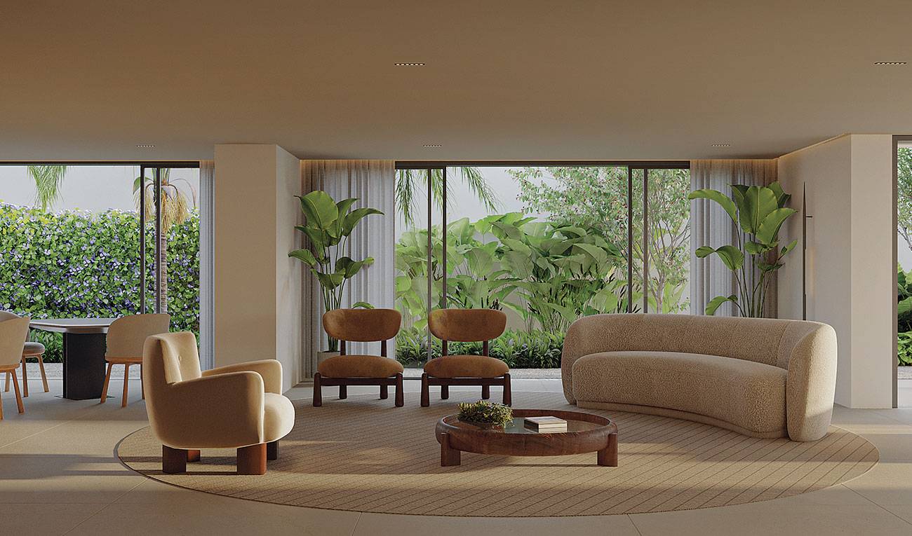 Perspectiva Ilustrada do Social Lounge